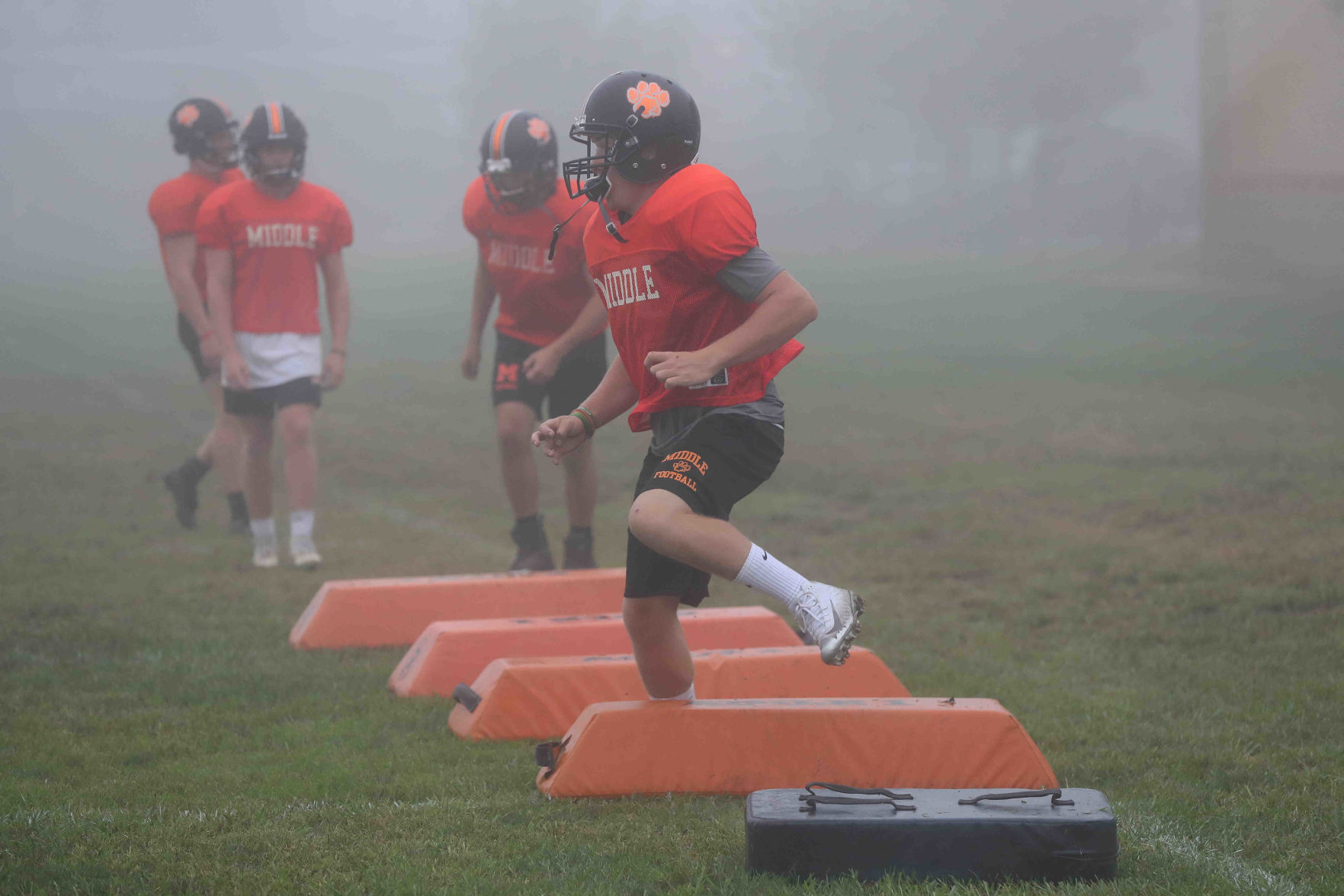 Middle Township High School football practice